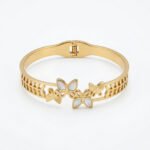 PYARI 18K Gold Plated Anti-Tarnish Flutter Butterfly Bracelet