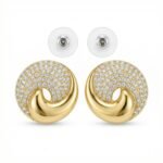 PYARI 18K Gold Plated Anti-Tarnish Hoop Western AD Earrings