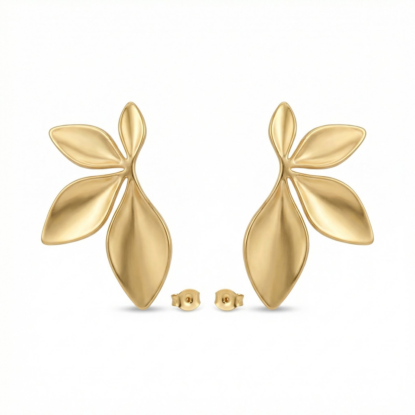 PYARI 18K Gold Plated Anti-Tarnish Leaf Shaped Studs Earrings (1) price 699.jpg PYARI 18K Gold Plated Anti-Tarnish Leaf Shaped Studs Earrings - Image 1